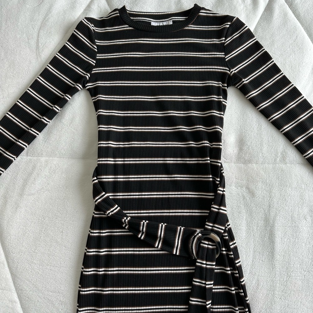 Topshop Striped Maxi Dress